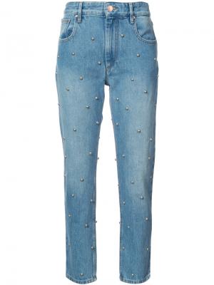 Прямые джинсы с заклепками Isabel Marant Étoile. Цвет: синий