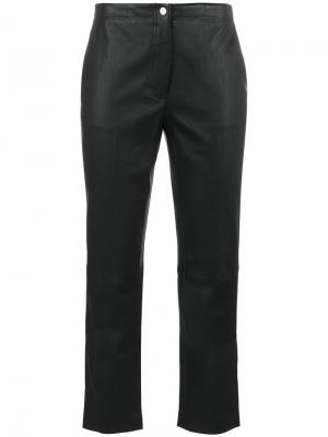 Укороченные расклешенные брюки Helmut Lang. Цвет: чёрный
