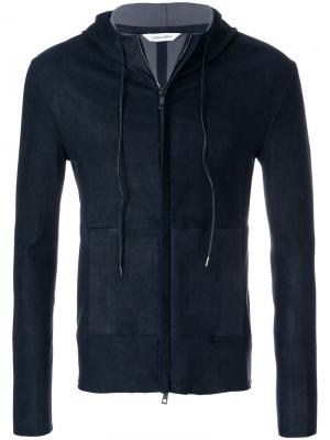 Куртка с капюшоном на молнии Giorgio Brato. Цвет: синий