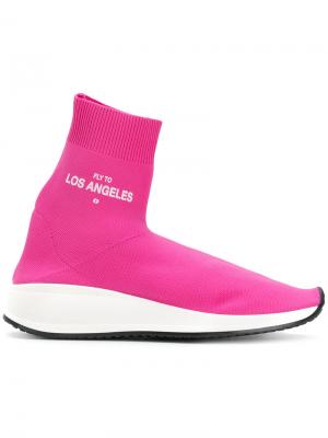 Fly To Los Angeles sneakers Joshua Sanders. Цвет: розовый и фиолетовый