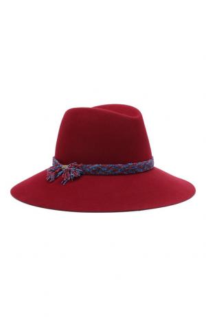 Фетровая шляпа Kate Maison Michel. Цвет: бордовый