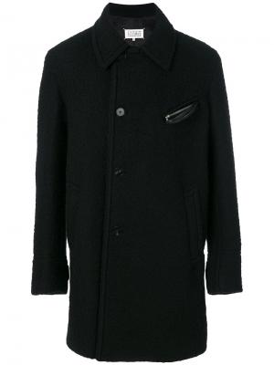 Однобортное пальто Maison Margiela. Цвет: чёрный