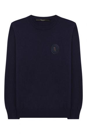 Однотонный пуловер Billionaire. Цвет: синий
