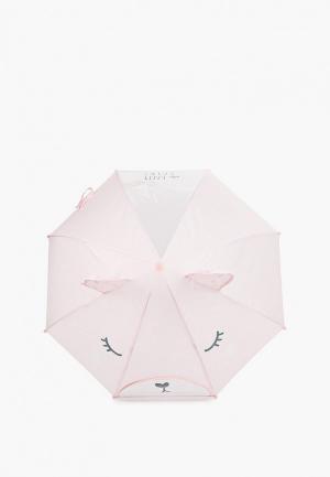 Зонт складной Mango Kids. Цвет: розовый
