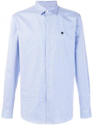 Рубашка в полоску со звездами Givenchy. Цвет: синий