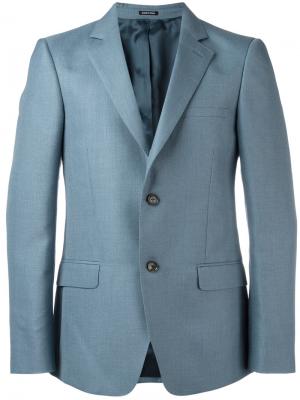 Пиджак на двух пуговицах Alexander McQueen. Цвет: синий