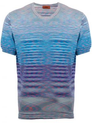 Color block striped T-shirt Missoni. Цвет: синий