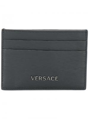 Классическая визитница Versace. Цвет: чёрный