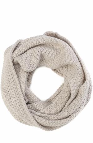 Вязаный шарф-снуд из шерсти и кашемира Artiminesi. Цвет: светло-бежевый