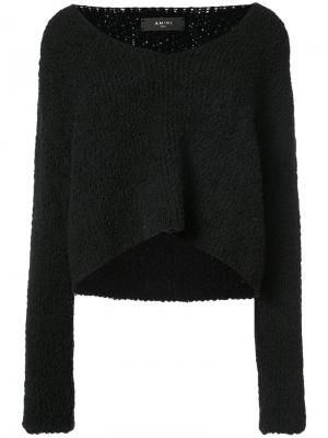 Классический вязаный свитер Amiri. Цвет: чёрный