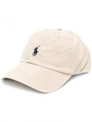 Классическая кепка с логотипом Polo Ralph Lauren. Цвет: телесный