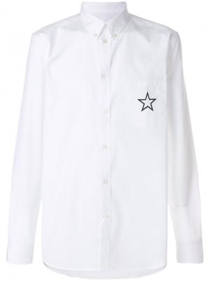 Классическая рубашка со звездой Givenchy. Цвет: белый