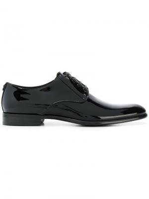 Лакированные кожаные ботинки Дерби Dolce & Gabbana. Цвет: чёрный