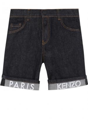 Джинсовые шорты с отворотами Kenzo. Цвет: темно-синий