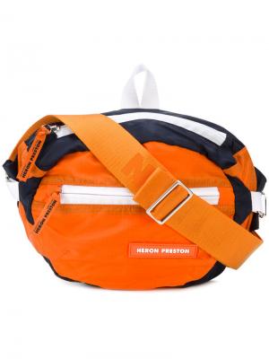 Сумка через плечо с логотипом Heron Preston. Цвет: жёлтый и оранжевый