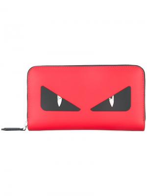 Bag Bugs-appliqué wallet Fendi. Цвет: красный