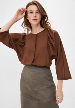 Блуза Part Two. Цвет: коричневый