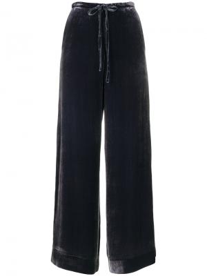 Длинные бархатные брюки в стиле casual McQ Alexander McQueen. Цвет: серый