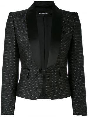 Жаккардовый пиджак-смокинг Dsquared2. Цвет: чёрный