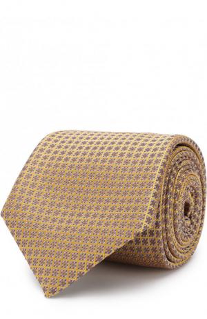 Шелковый галстук Canali. Цвет: желтый