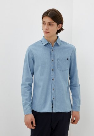 Рубашка джинсовая Felix Hardy. Цвет: голубой