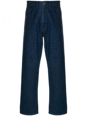 Широкие джинсы Raf Simons. Цвет: синий