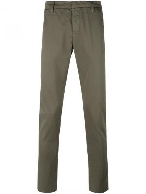 Классические брюки-чинос Dondup. Цвет: зелёный