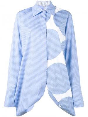 Полосатая рубашка Manuela Stella McCartney. Цвет: синий