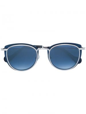 Солнцезащитные очки с многослойным дизайном Moncler Eyewear. Цвет: синий