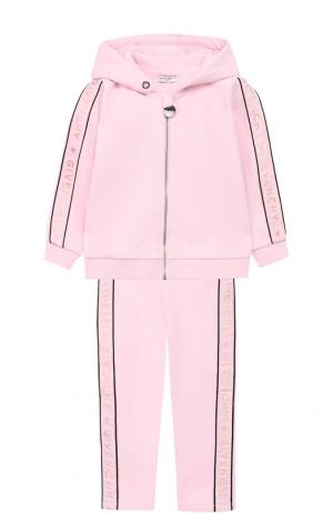 Хлопковый спортивный костюм с логотипом бренда Givenchy. Цвет: розовый