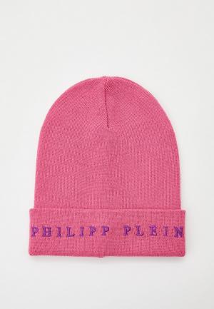 Шапка Philipp Plein. Цвет: розовый