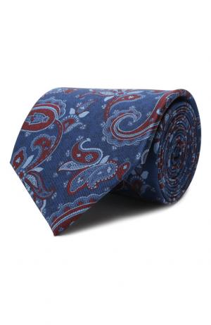Шелковый галстук с принтом Van Laack. Цвет: синий