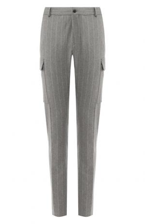 Шерстяные брюки прямого кроя Ralph Lauren. Цвет: серый