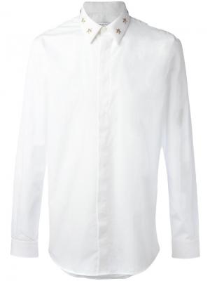 Рубашка с заклепками на воротнике Givenchy. Цвет: белый
