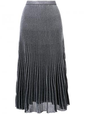 Плиссированная юбка миди Proenza Schouler. Цвет: металлический