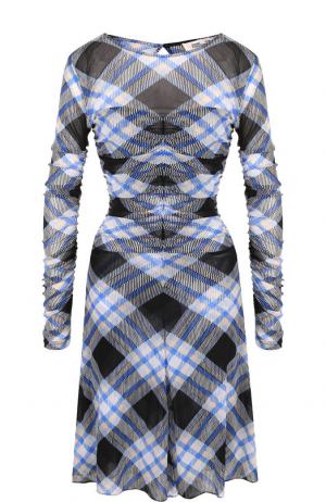 Приталенное платье с круглым вырезом и драпировкой Diane Von Furstenberg. Цвет: разноцветный