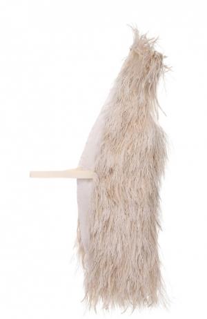 Односторонний жилет с перьевой отделкой Isabel Benenato. Цвет: белый