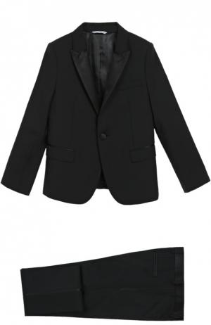 Смокинг из смеси шерсти и шелка Dolce & Gabbana. Цвет: черный