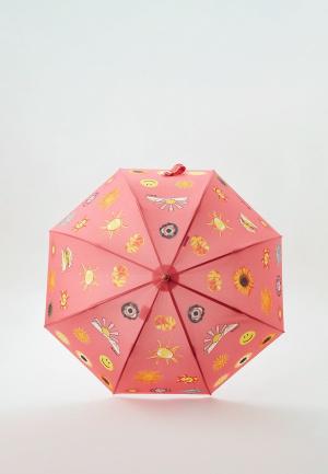 Зонт-трость Moschino. Цвет: коралловый