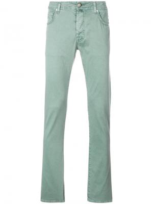 Классические брюки чинос Jacob Cohen. Цвет: зелёный