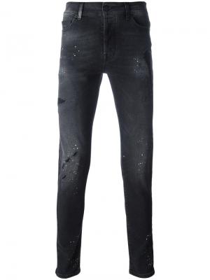 Рваные обтягивающие джинсы Marcelo Burlon County Of Milan. Цвет: чёрный