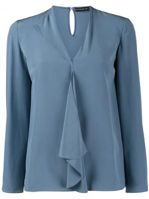 Блузка с V-образным вырезом Etro. Цвет: синий