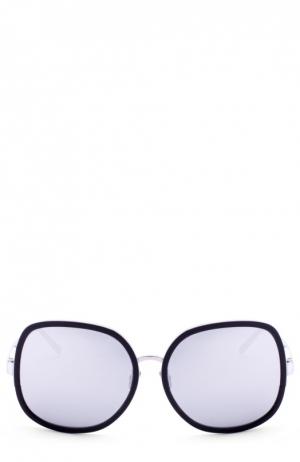 Солнцезащитные очки Linda Farrow. Цвет: черный