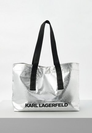 Сумка Karl Lagerfeld. Цвет: серебряный