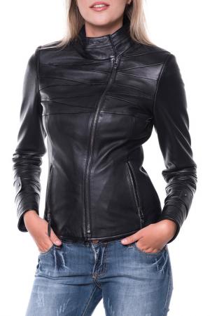 Leather jacket GIORGIO DI MARE. Цвет: black