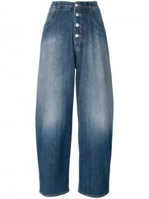 Укороченные широкие джинсы Mm6 Maison Margiela. Цвет: синий