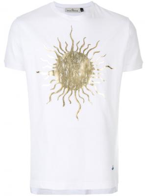 Футболка с принтом символа солнца Vivienne Westwood. Цвет: белый