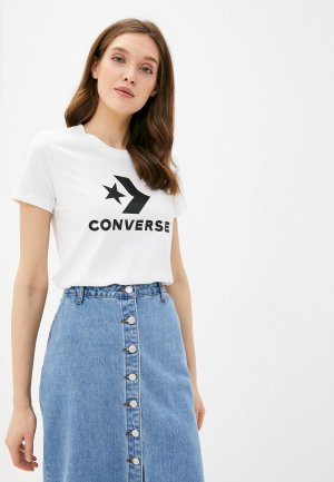 Футболка Converse. Цвет: белый