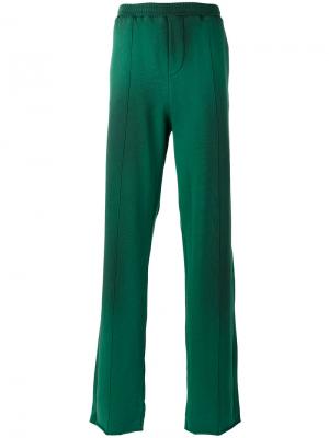 Спортивные брюки с эластичным поясом MSGM. Цвет: зелёный