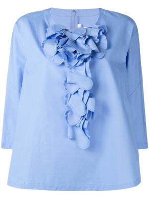 Блузка с рюшами Comme Des Garçons. Цвет: синий